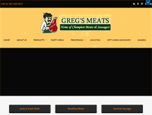 Tablet Screenshot of gregsmeats.com